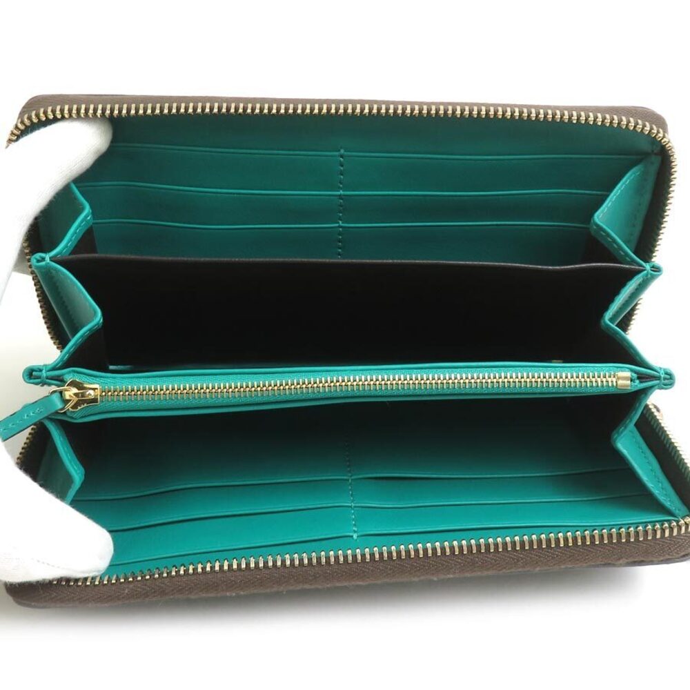 Gucci zip around long wallet python leather brown… - image 3